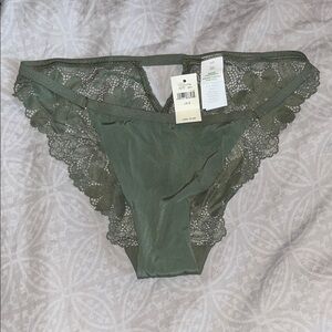 Aerie Sage Green Lace Panties